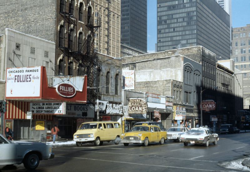 South State Street and Follies Theater, 1978