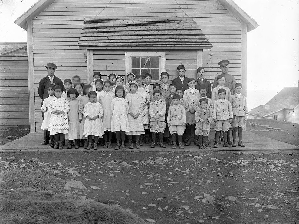 St George School Students And Teachers, 1860s.