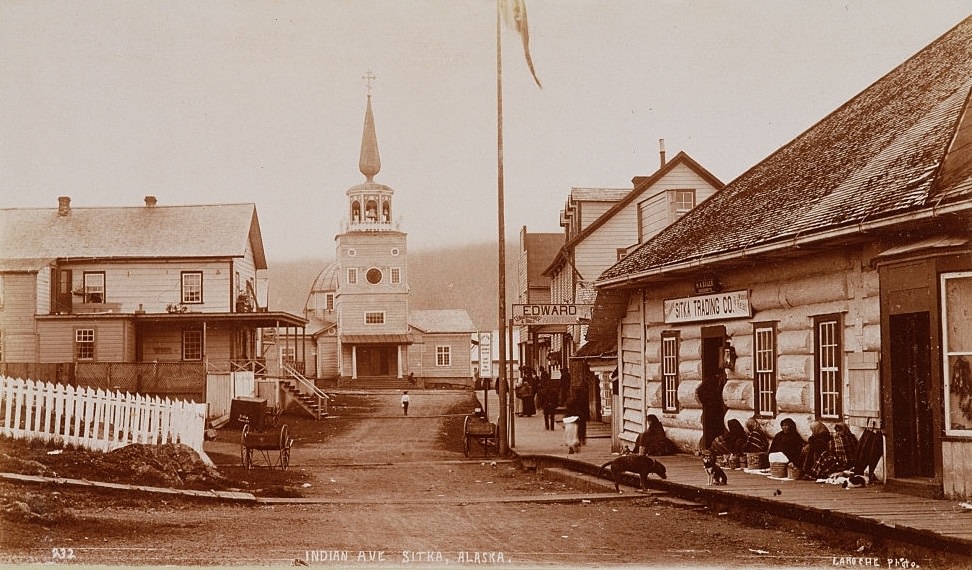 Indian Avenue in Sitka, Alaska, 1892