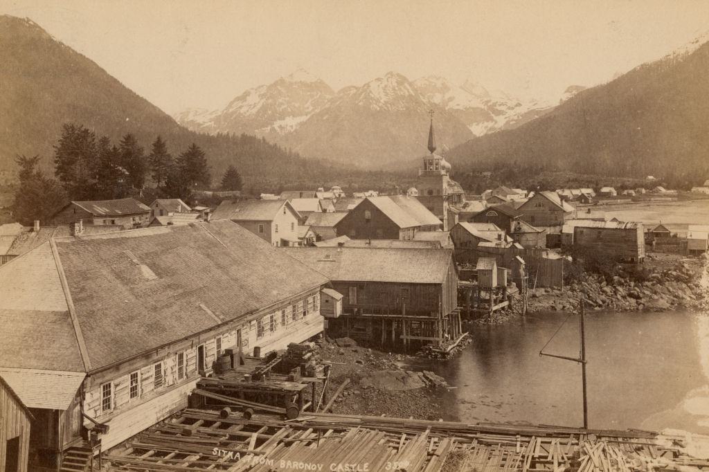 Sitka from Baronov Castle, Alaska, 1893.
