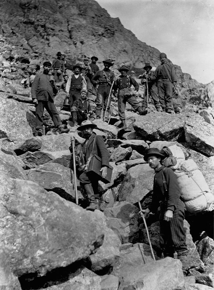 Gold Prospectors Near the Chilkoot Summit, Alaska, 1898.