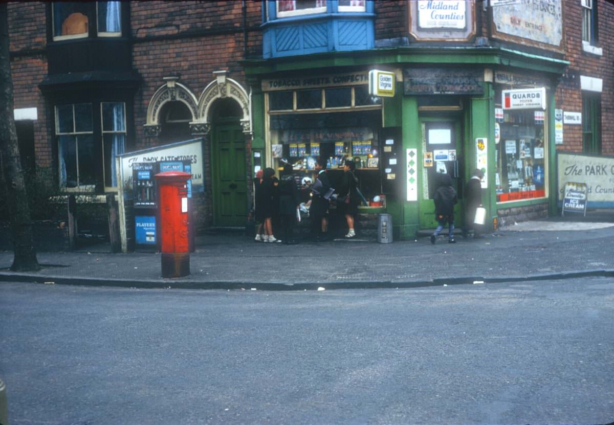 Children outside Corner Shop. Thornhill Road / Holly Road Corner (Opposite Handsworth Park) – March 8 1968