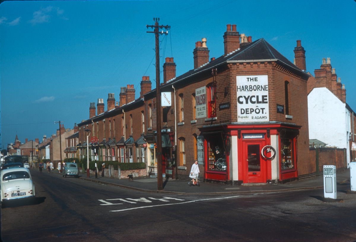 Harborne – Corner of Vivian Road. Greenfield Road to the right – August 17 1961