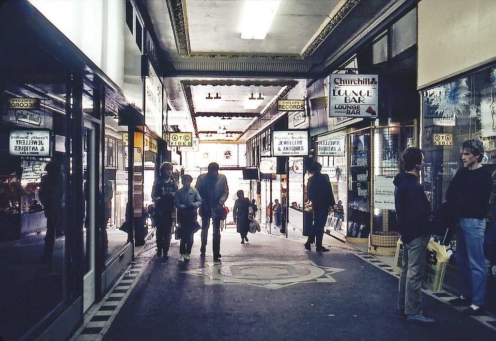 Piccadilly Arcade. Birmingham, December 1984