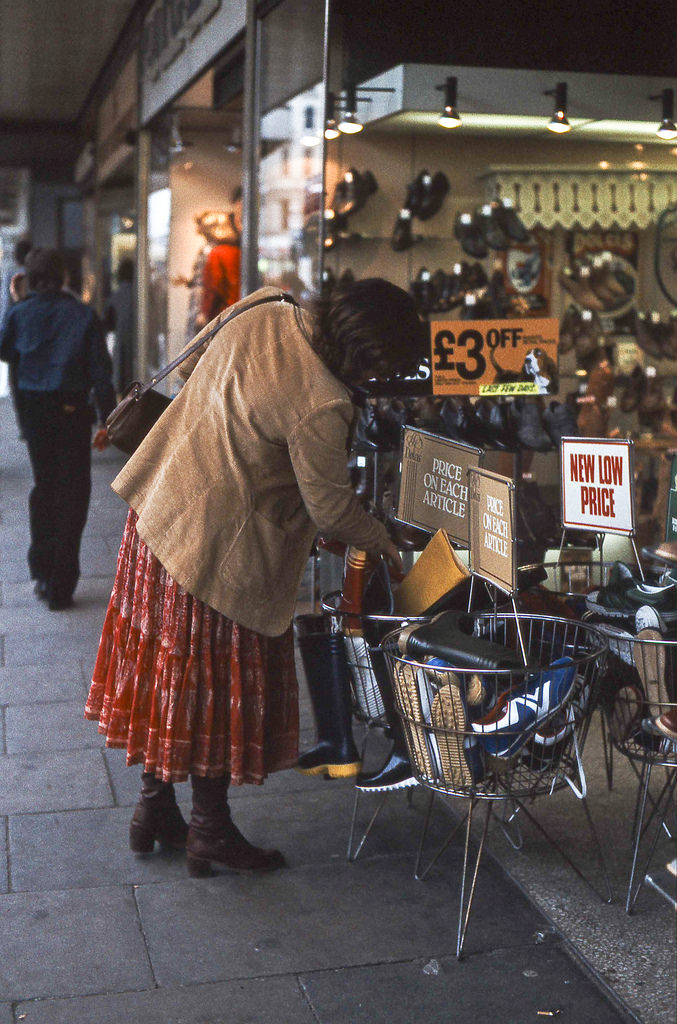 Shoe shop, Corporation Street. Birmingham, November 1979