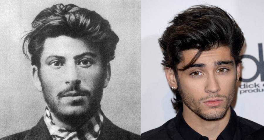 A young Joseph Stalin and Zayn Malik, formerly of One Direction.