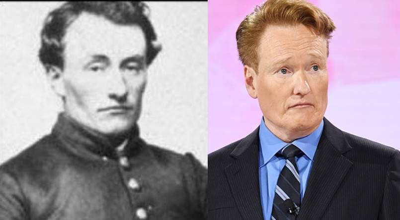 Union Army soldier (and Louisiana State Senator) Marshall H. Twitchell and Conan O'Brien.