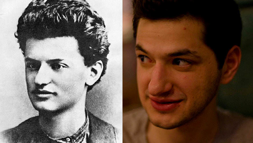 Soviet politician Leon Trotsky and actor Ben Schwartz.