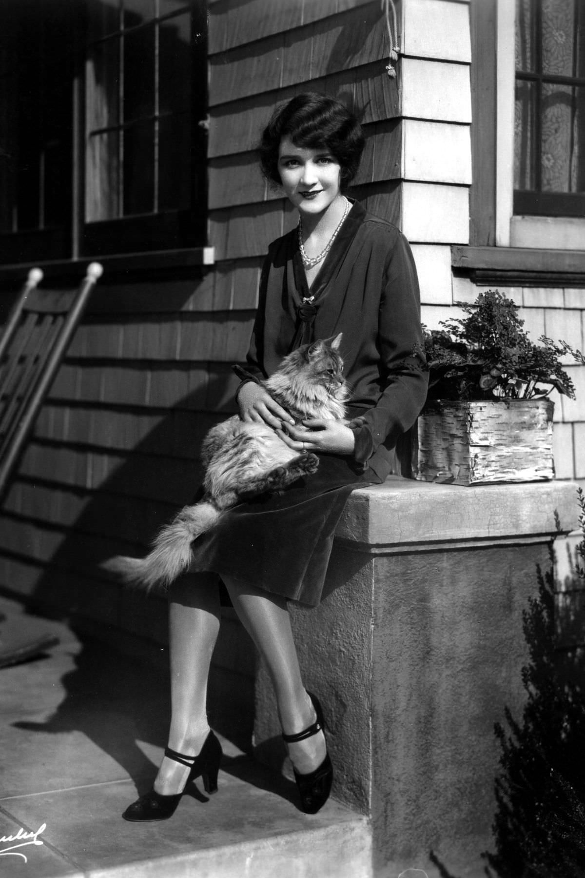 The silent film star Mary Philbin posing in 1935.
