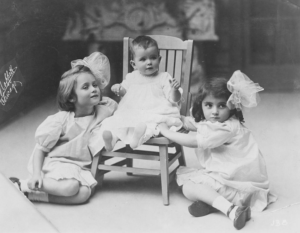 The Bennett sisters, (left to right) Constance, Joan, and Barbara.