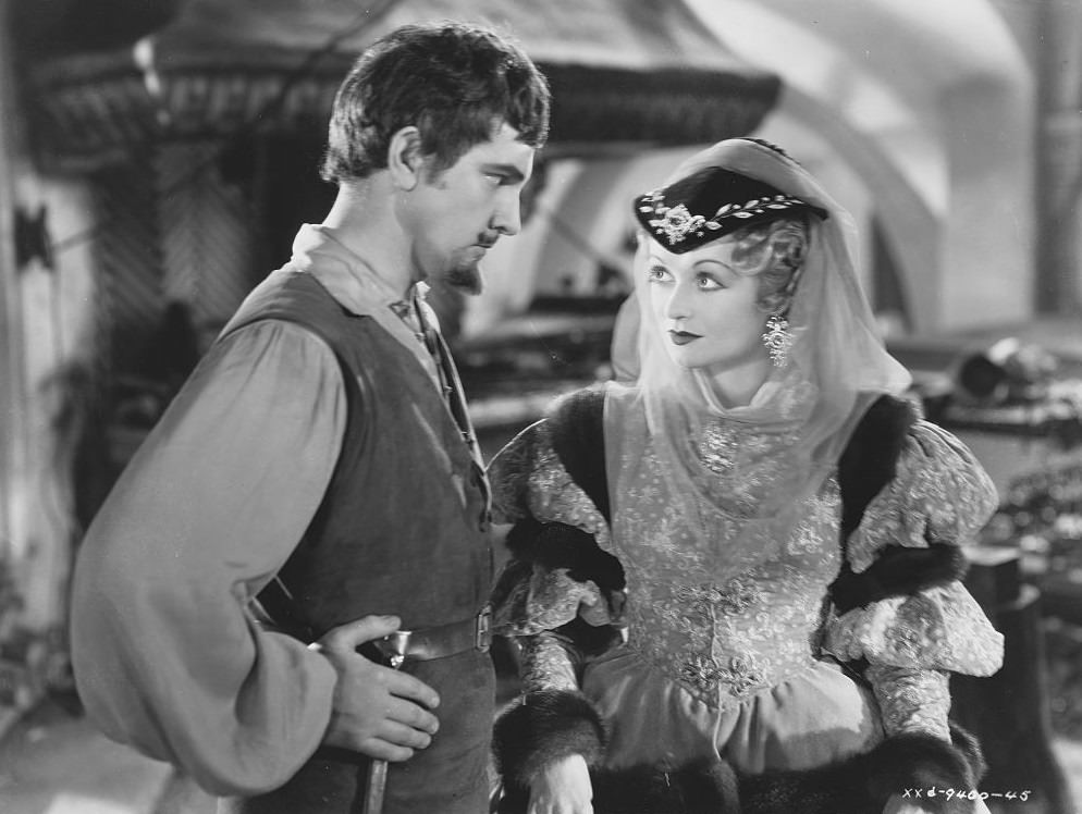 Constance Bennet with Fredric March in 'The Affairs of Cellini', 1934