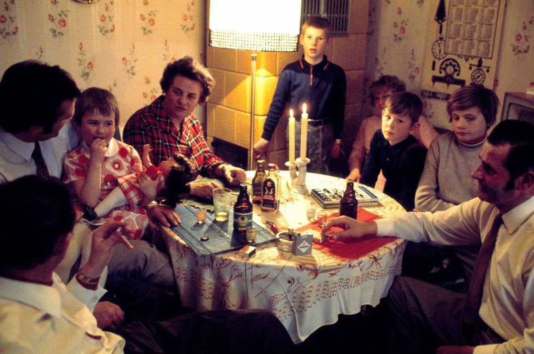 A family in their new apartment in Berlin-Weissensee. Berlin