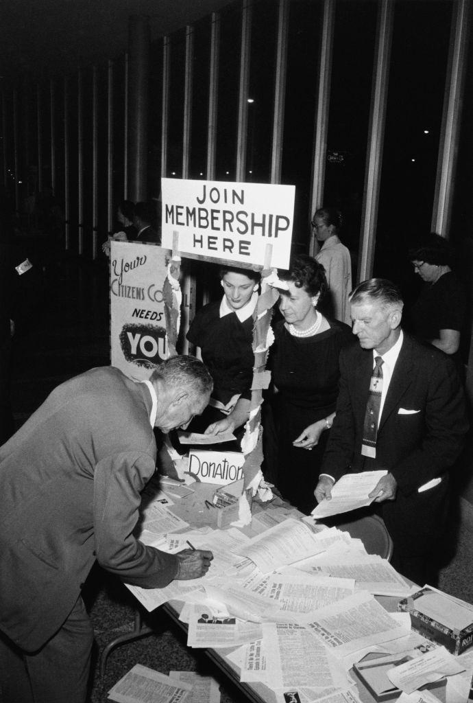 Pro Racial Segregation Meeting, Houston, 1950s.