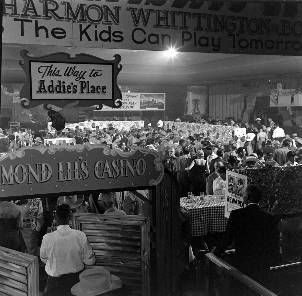 People attending Houston Charity Ball, Houston, Texas, 1953.