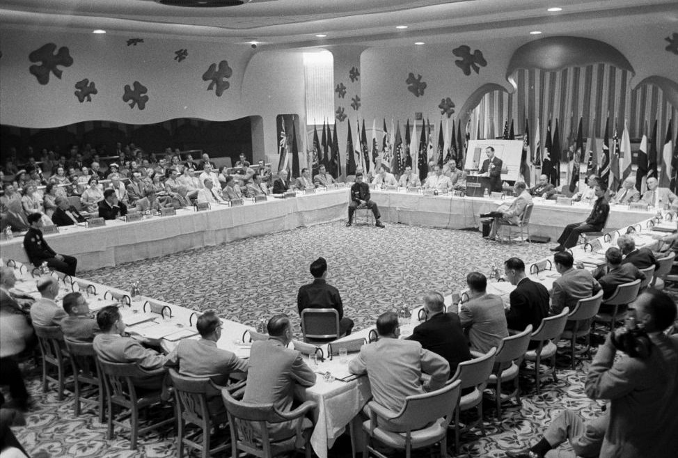 Officials attending a national governor's conference, Houston, 1953.