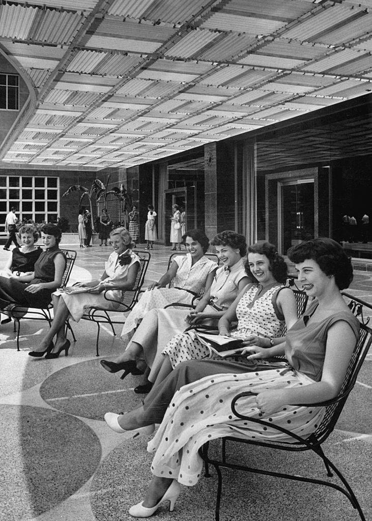 Students participating in the University of Houston's Frontier Fiesta, 1958.