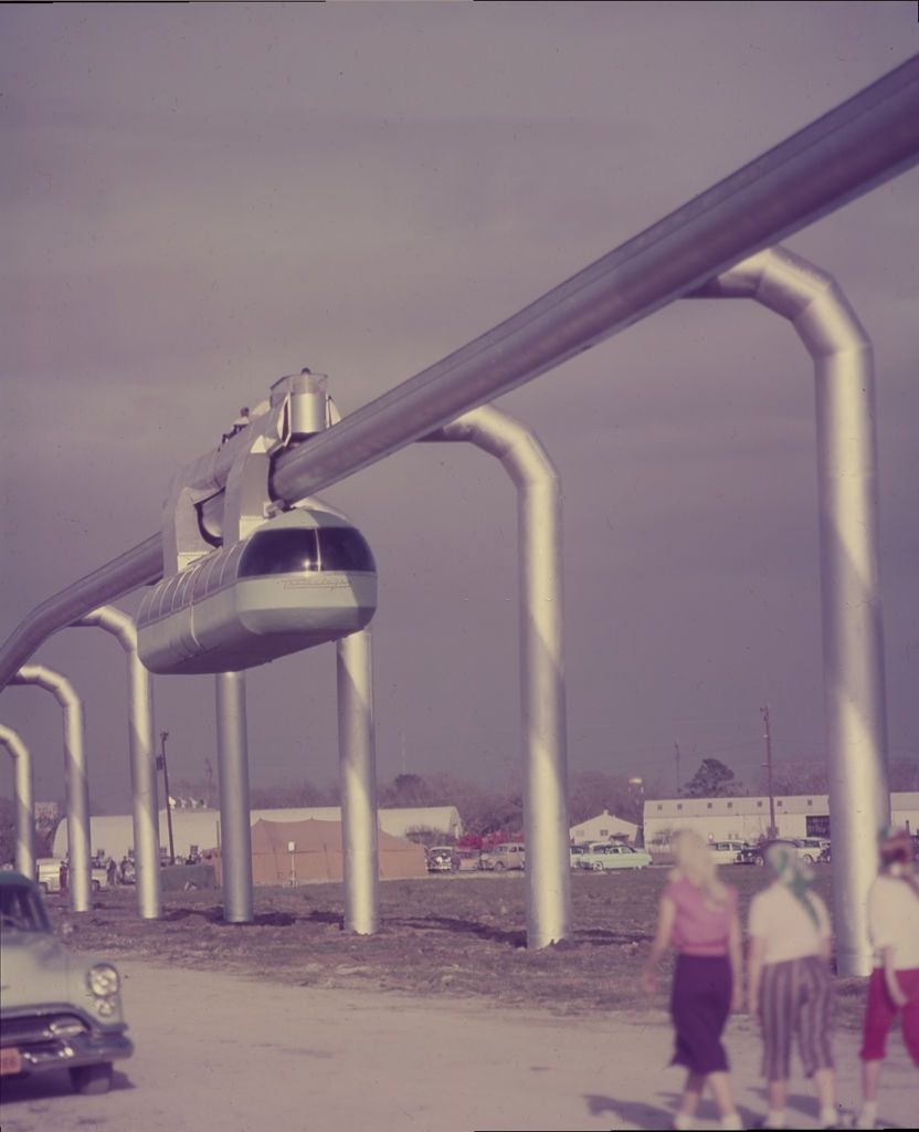 Monorail in Houston, 1956.