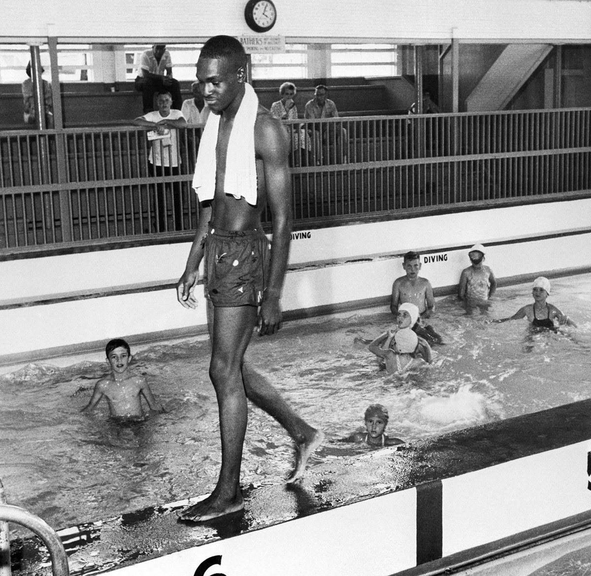 David Isom, 19, broke the color line in one of this city's segregated public pools on June 8, 1958, which resulted in officials closing the facility.