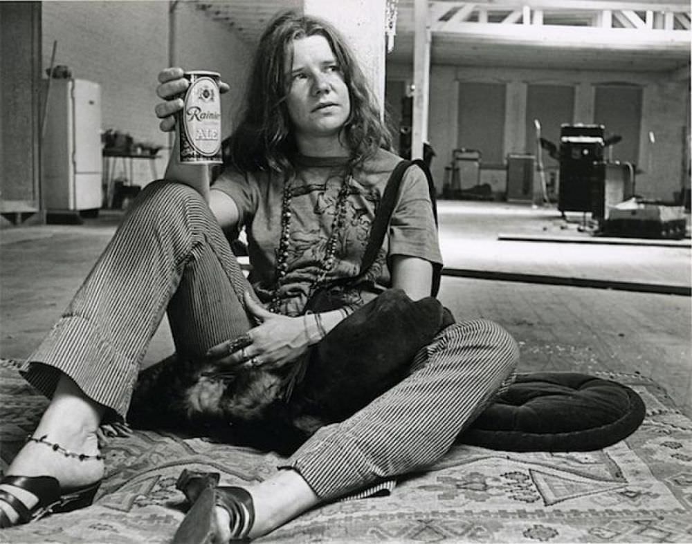 Janis Joplin of Big Brother and the Holding Company at the band’s rehearsal space in 1967.