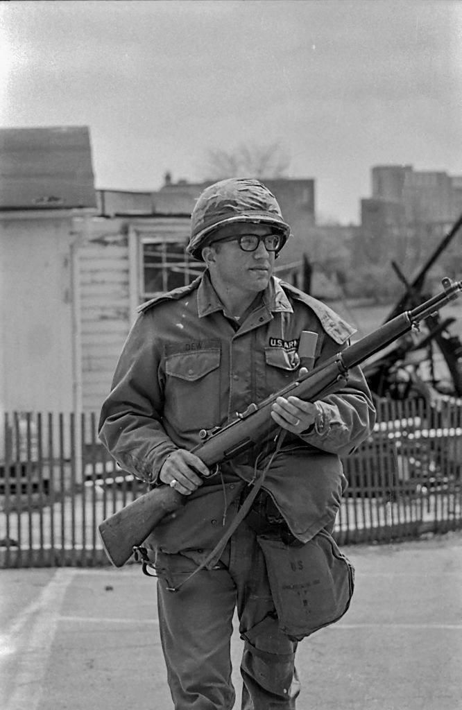 National Guardsman at Kent State, 1970.