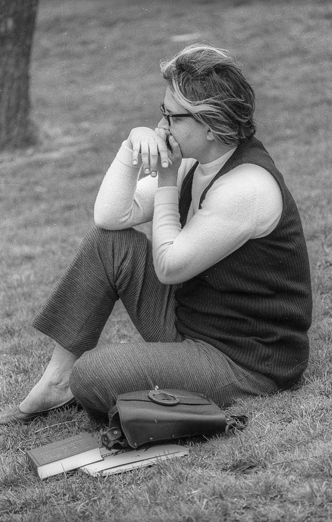 A woman after Shootings at Kent States Univeristy, May 4th 1970.