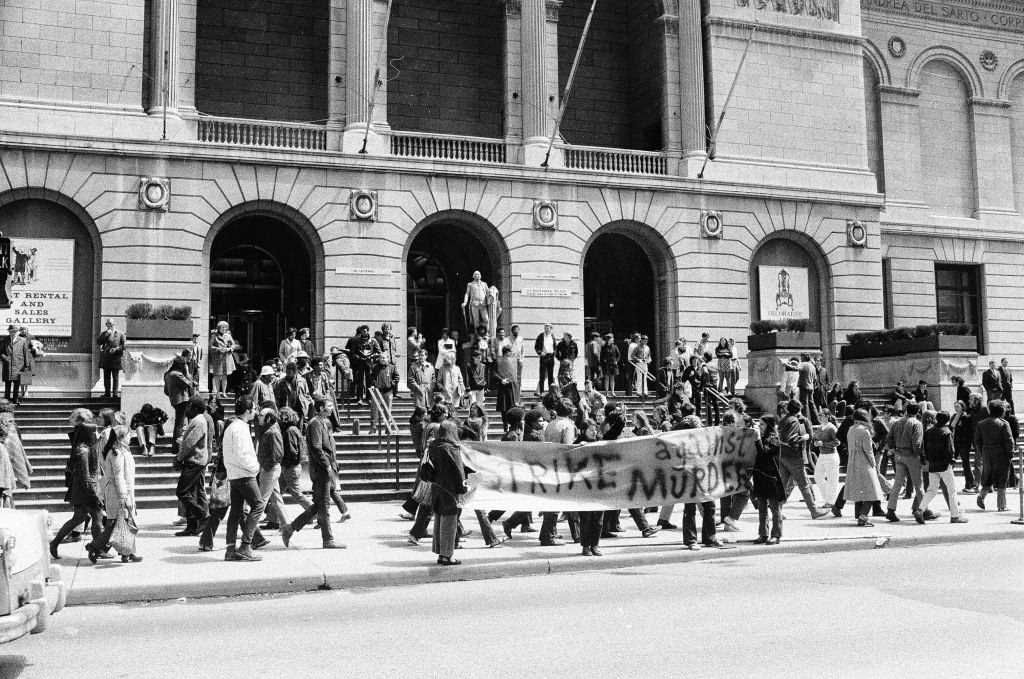 University students protest after the shootings, May 5 1970.