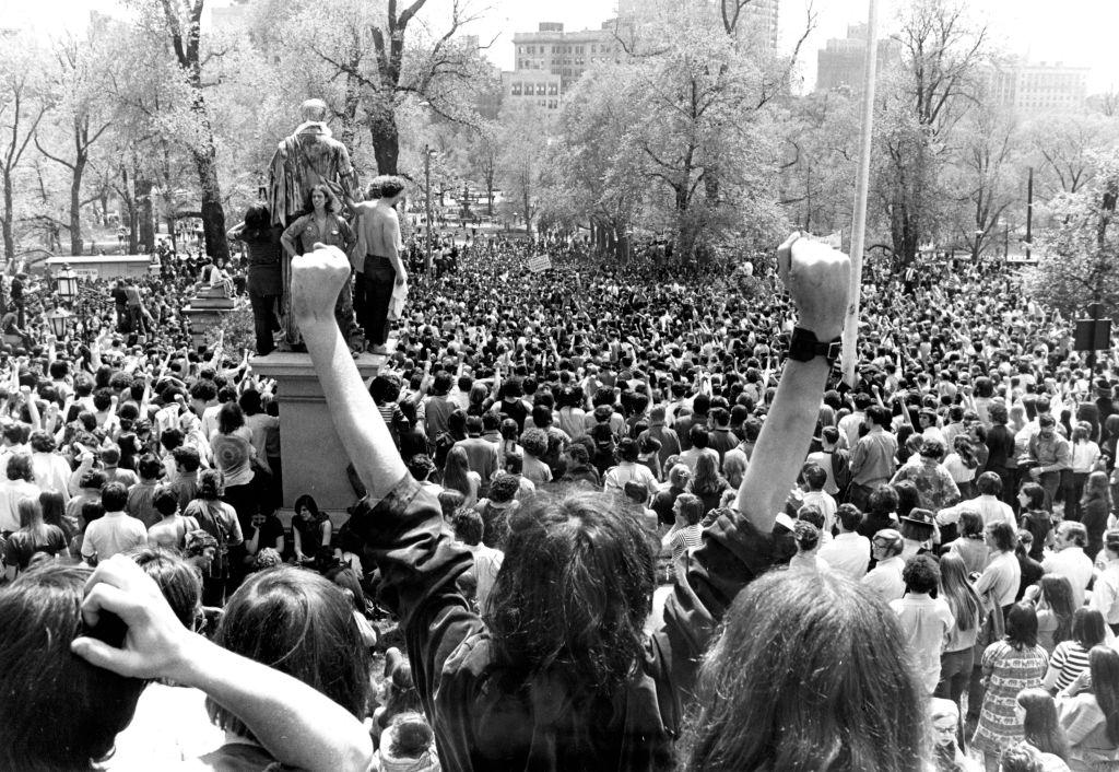 Anti-Vietnam War Protest in Boston, May 5 1970.