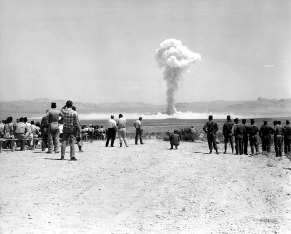 Atomic tourists taking in the sites.