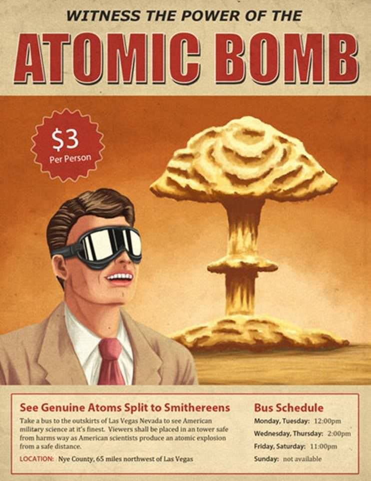 Witness the power of the Atomic Bomb. A mere $3 for a safe viewing distance.