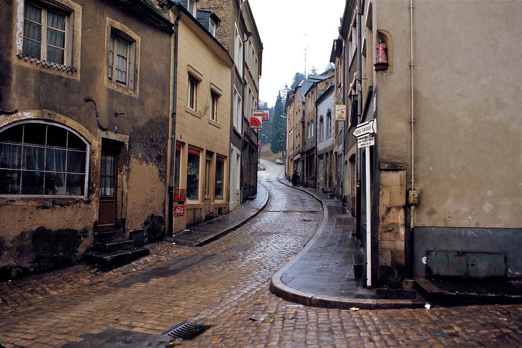 The Old Quarter of Pfaffenthal, Luxembourg City, Jan. 1972