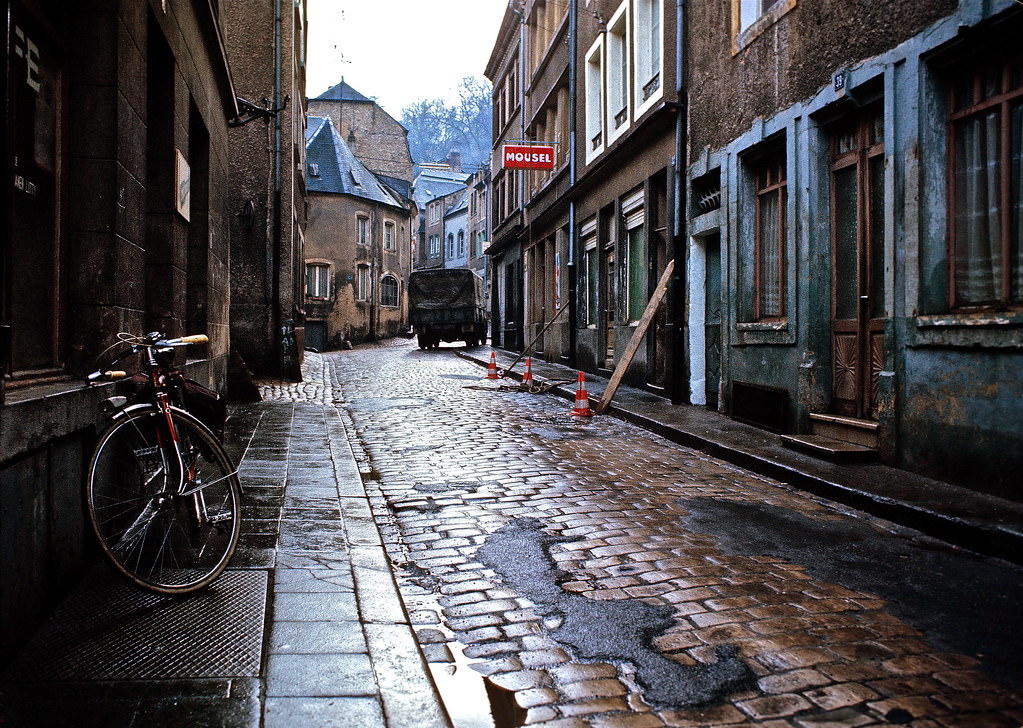 In the Laurent Menager Street in Luxembourg-Pfaffenthal. Jan 1972