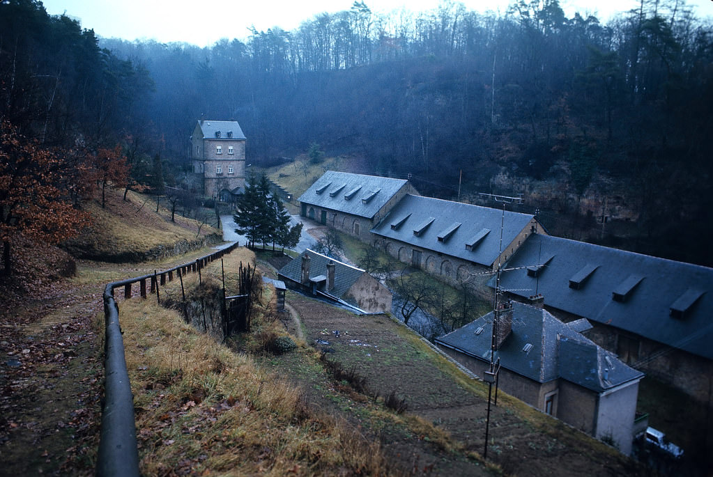 Parc des Trois Glands Clausen. Luxembourg City, Jan. 1972