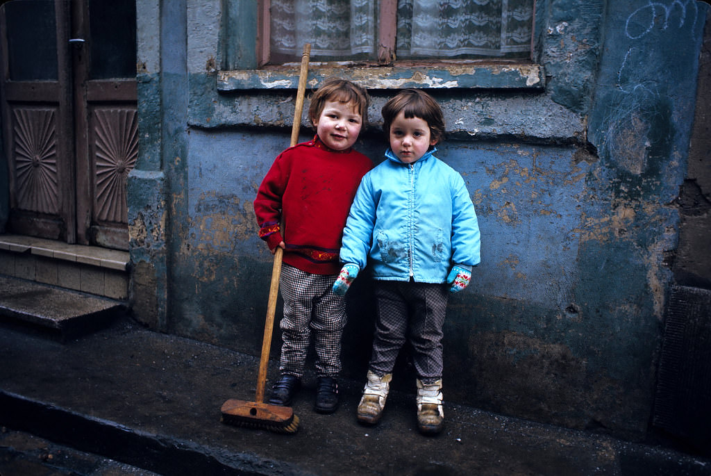 The old quarter of Pfaffenthal, Luxembourg City, Jan 25, 1972.