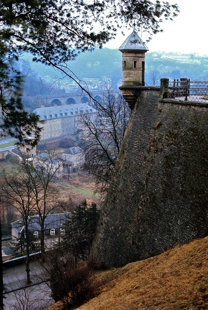 A Spanish Turret Overlooks Luxembourg City, Jan 1972