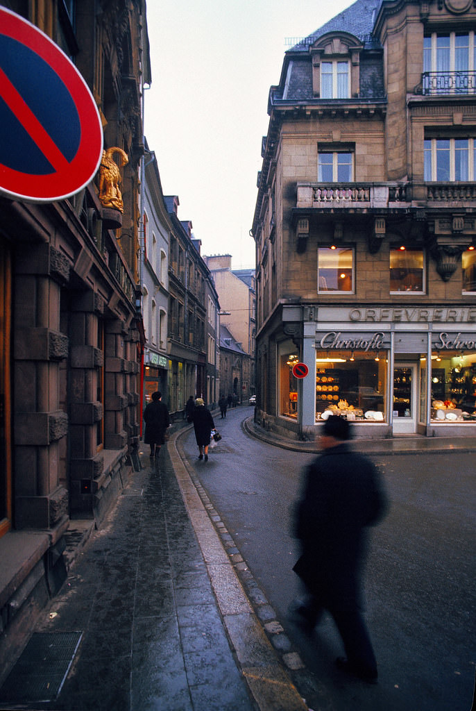 In the Business District of Old Luxembourg City, Jan 1972