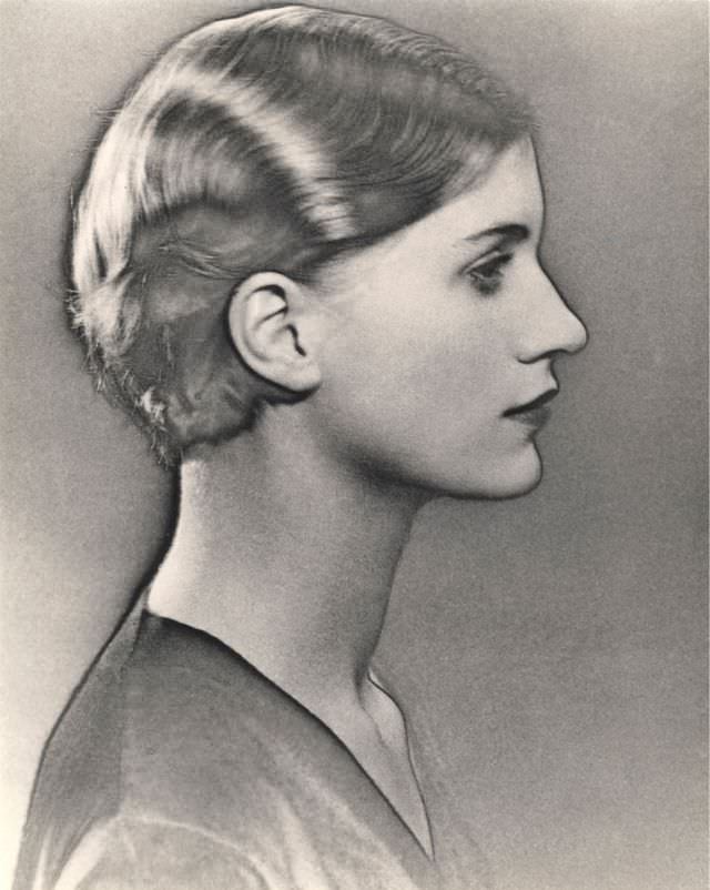 Solarized portrait of Lee Miller, circa 1930