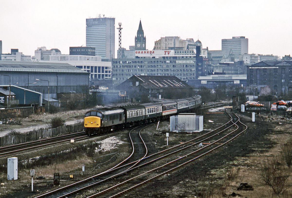 Liverpool Lime Street past Ordsall Lane Junction on 7th February 1987.