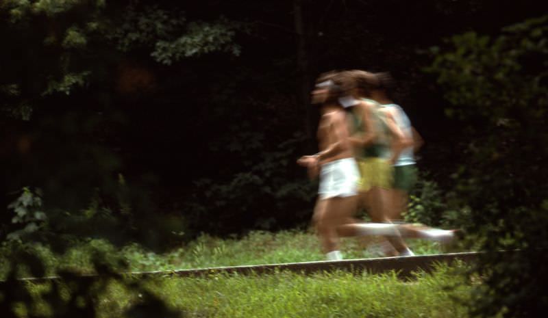 Sportsmen in Central Park, Manhattan, 1978