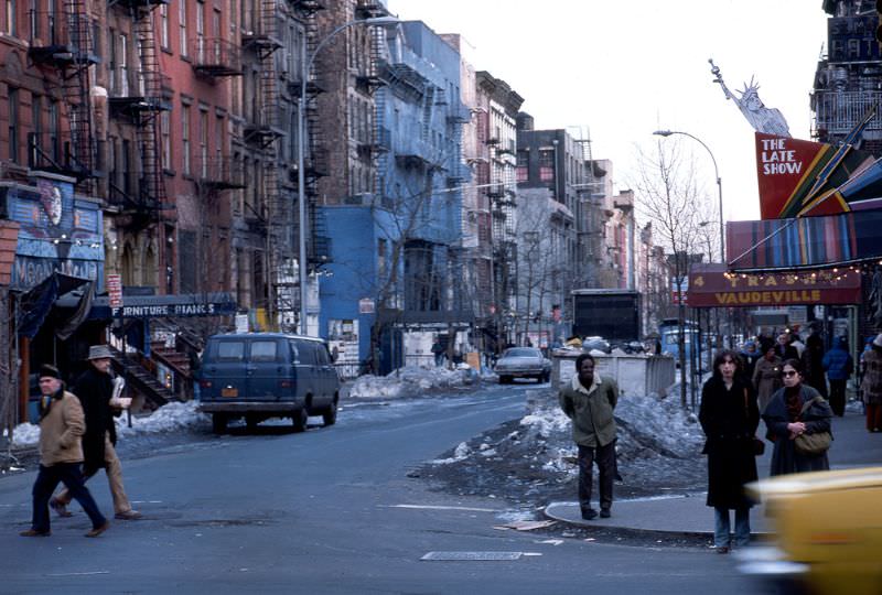 St. Mark's Place and 2nd. Ave, Manhattan, 1978