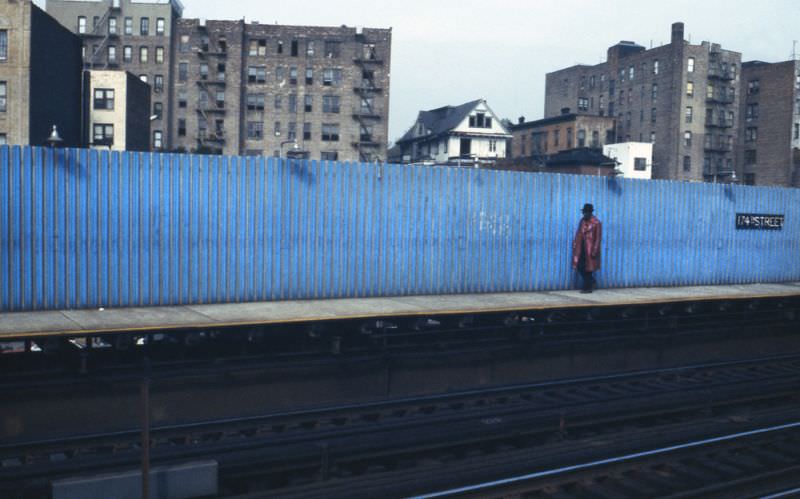 A man in 174st. Subway Station, Manhattan, 1978