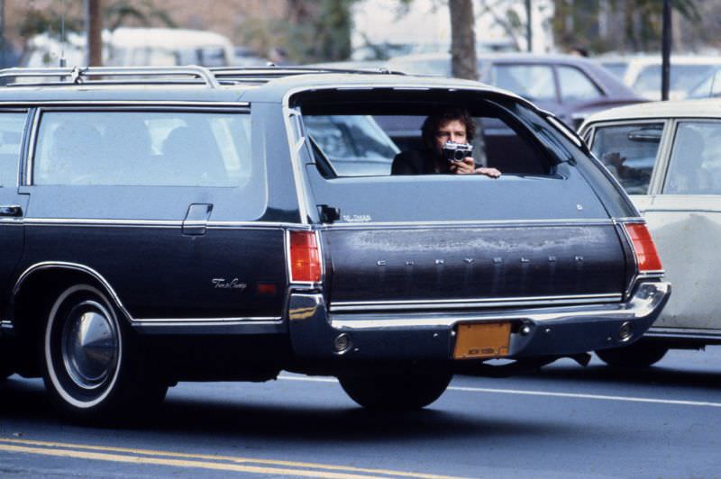 Captured photographer, Manhattan, 1978