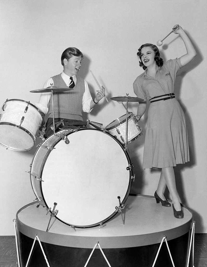 Mickey Rooney and Judy Garland, 1940s.