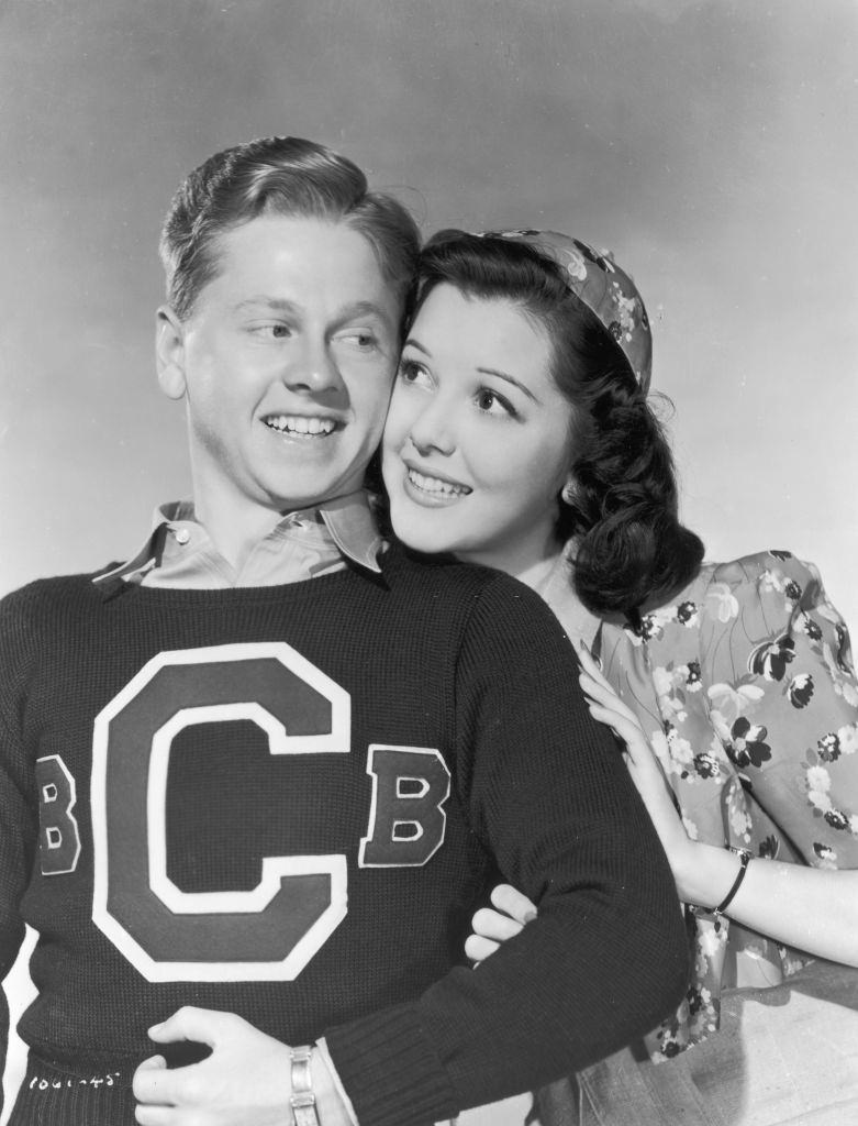 Mickey Rooney with Ann Rutherford , 1938.