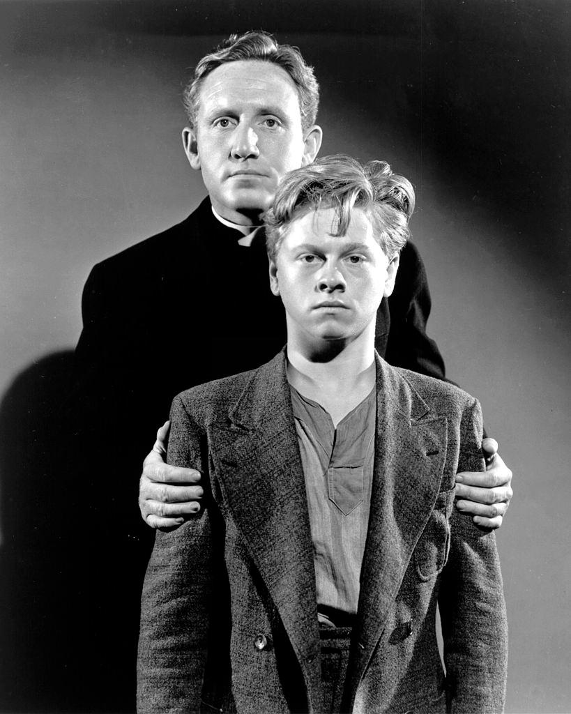 Mickey Rooney with Spency Tracy, 1938.