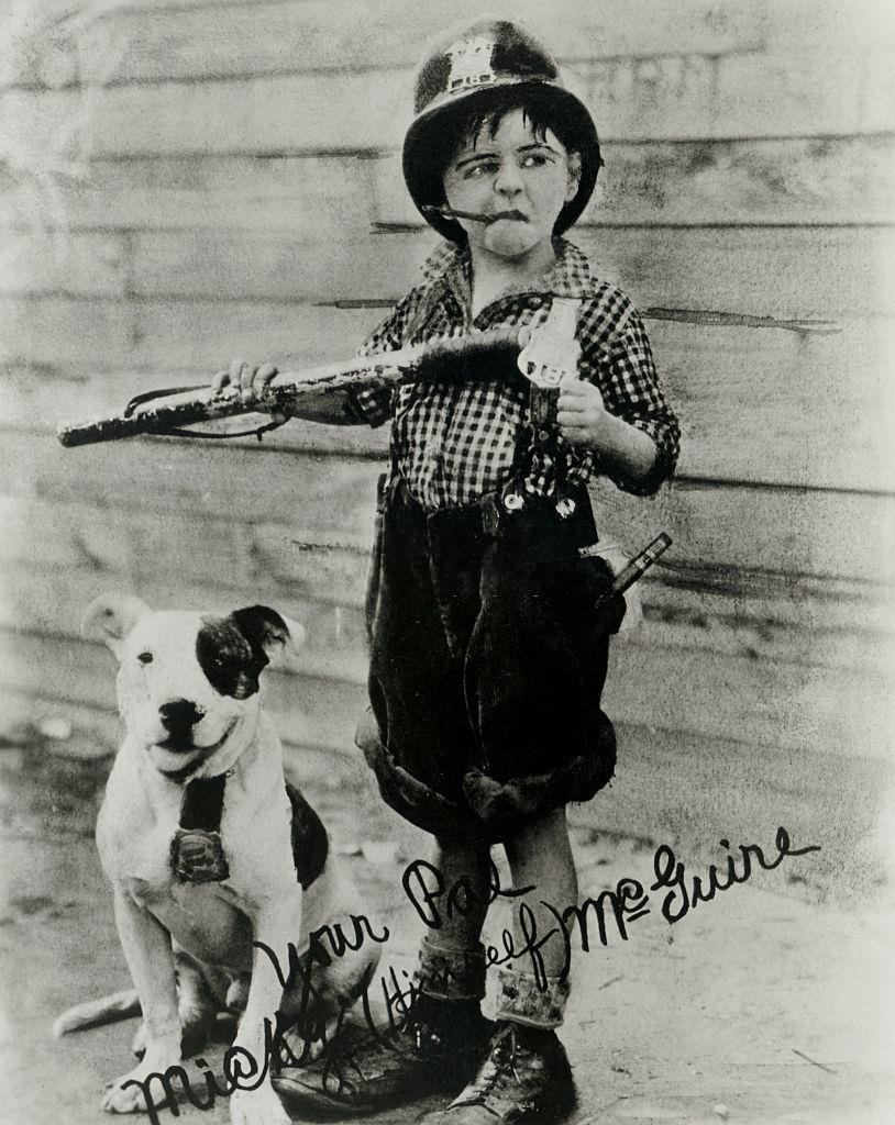 Young Mickey Rooney as Mickey McGuire, 1927.