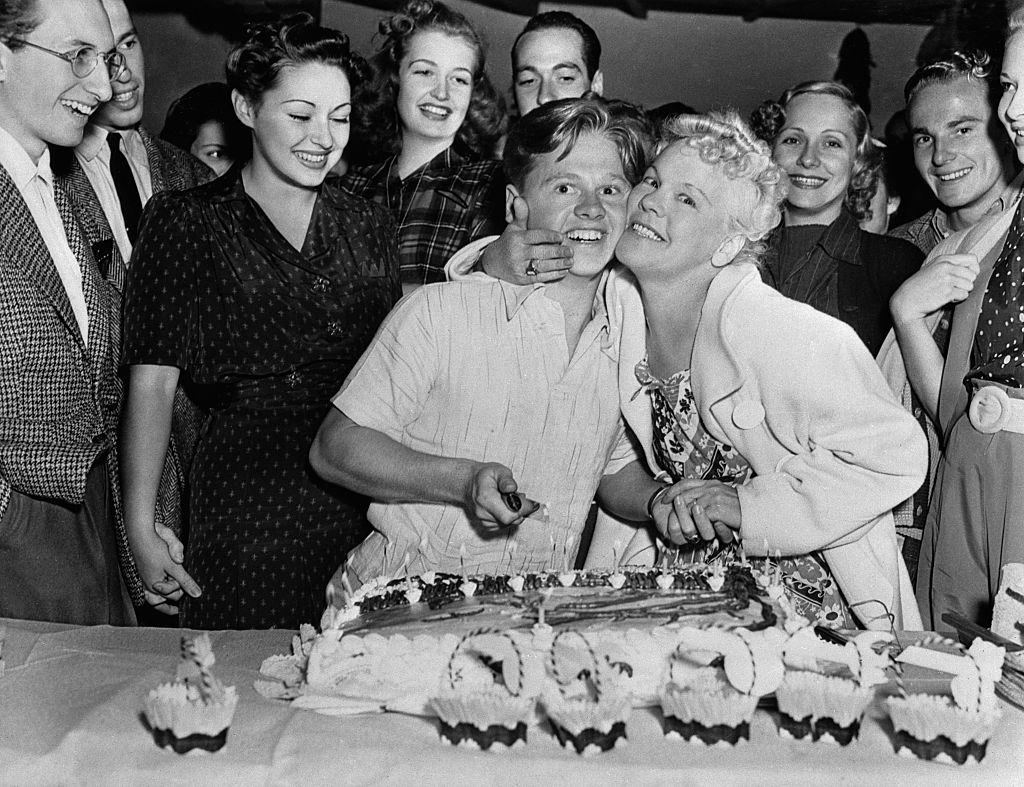 Mickey Rooney with his mother Nell Rooney.