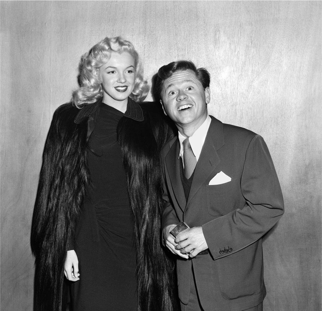 Mickey Rooney with Marilyn Monroe, 1948.