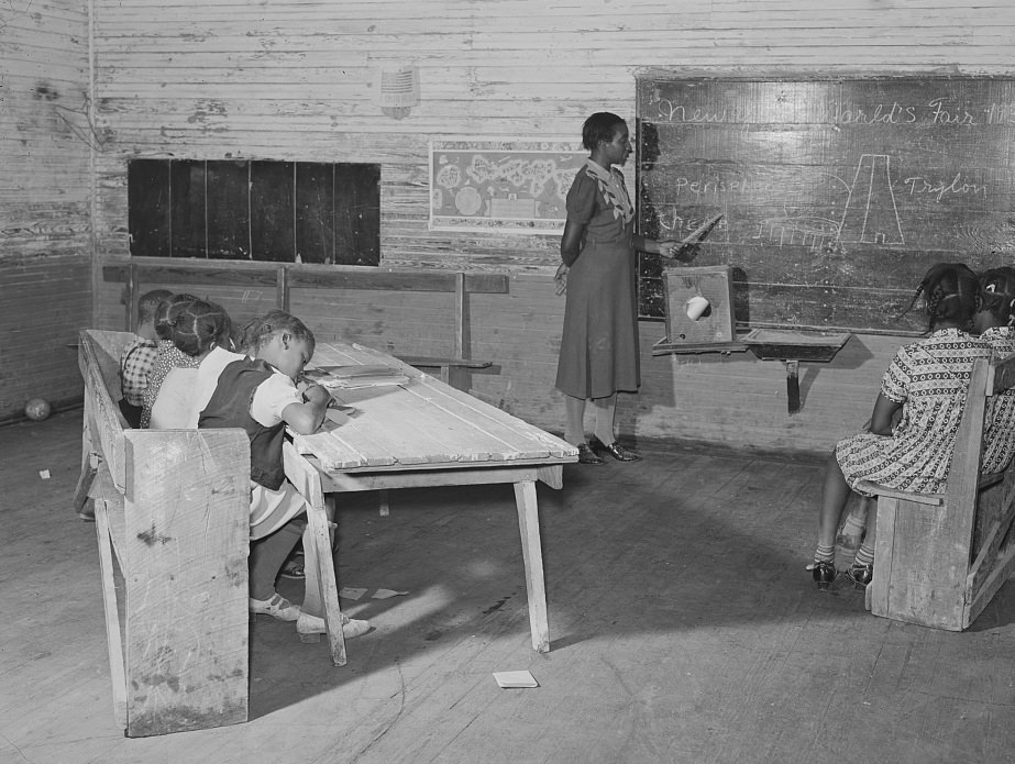 Interior of school on Mileston Plantation. Mississippi Delta, November 1939