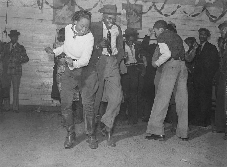 Jitterbugging in the juke joint, Saturday evening, outside Clarksdale, Mississippi. November 1939