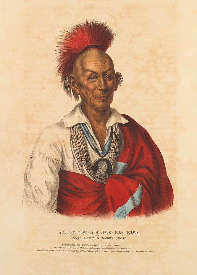 Ma-Ka-Tai-Me-She-Kia-Kiah or Black Hawk, a Saukie Brave